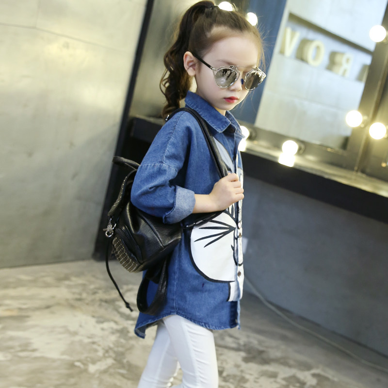 Chemise fille à manche longue en toile - Ref 2084780 Image 3