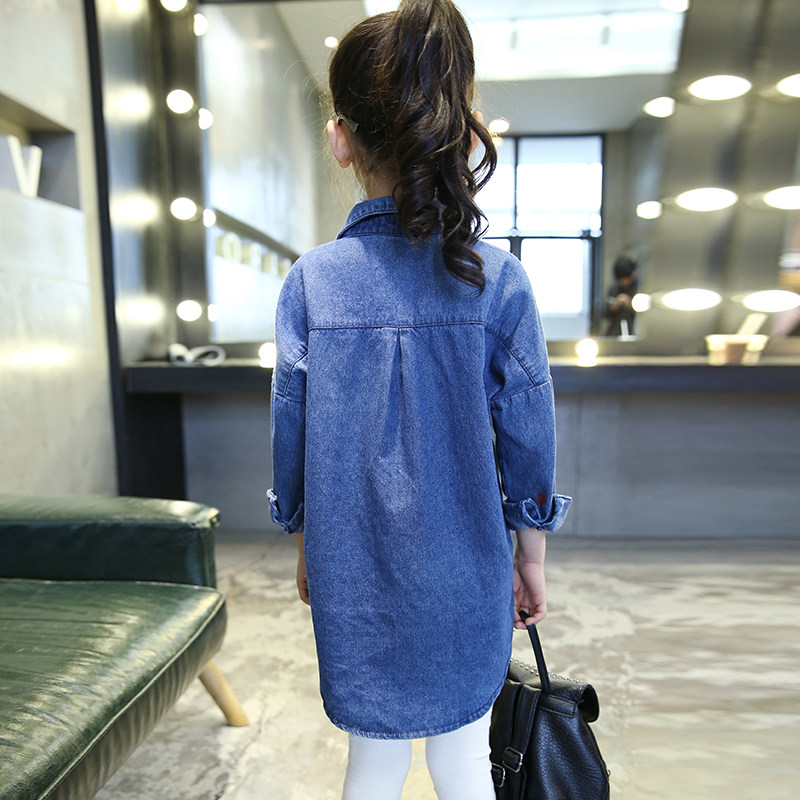 Chemise fille à manche longue en toile - Ref 2084780 Image 5