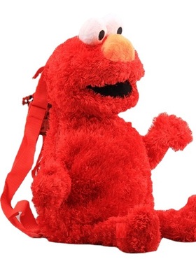 可爱 ELOM艾摩 饼干怪 黄鸟 青蛙毛绒玩具公仔 双肩书包 外贸背包