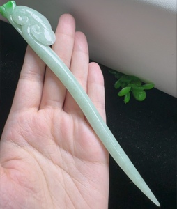 天然翡翠发簪 尺寸169/24.5/6.7 mm
