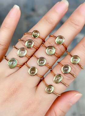 真的是超级捡漏18K金天然葡萄石戒指