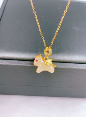 s925银镶天然和田玉吊坠