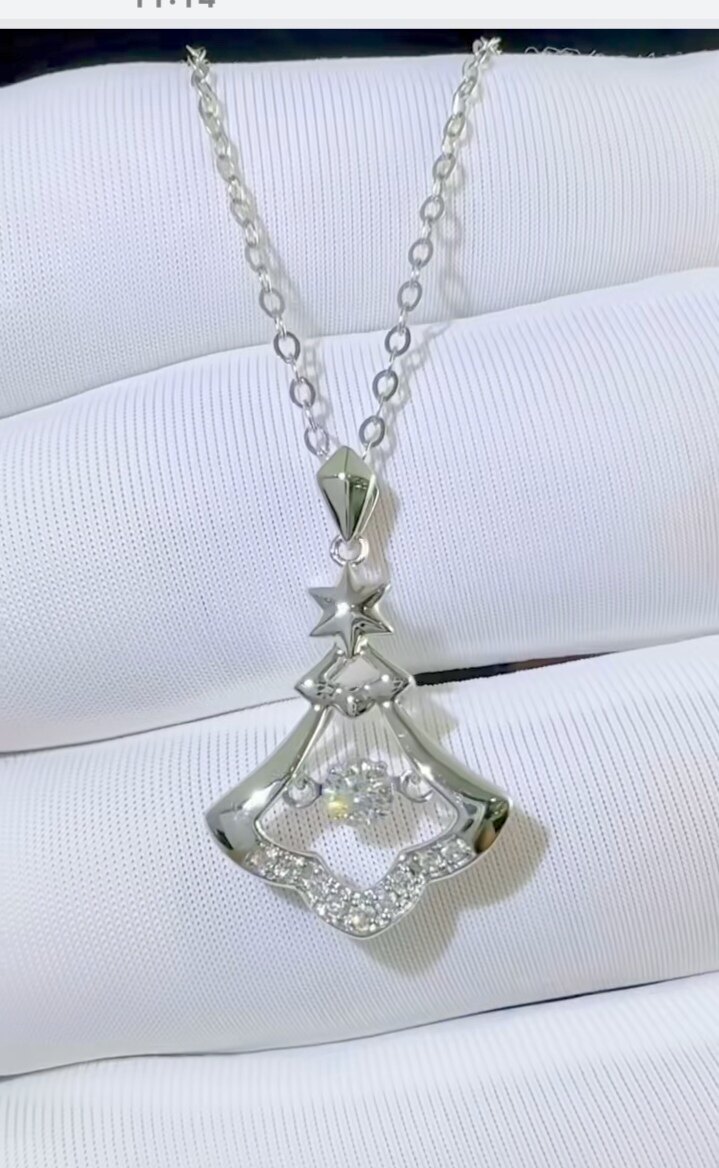 18K玫瑰金天然南非钻石吊坠,不含链子