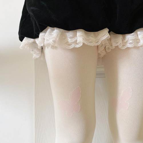 超美lolita软妹蝴蝶连裤袜少女
