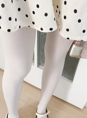 时光缎带 奶油白色厚丝袜纯白色80D天鹅绒温柔少女连裤袜打底袜子