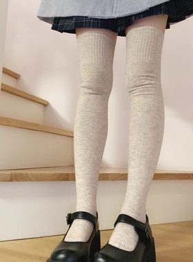 秋冬保暖薄绒大腿袜过膝长筒袜女