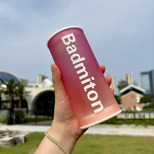 羽毛球筒便携式挂件羽毛球桶透明定制情侣礼物收纳桶磨砂送贴纸