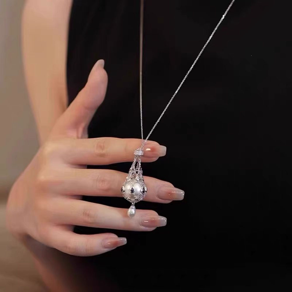 S925纯银套链空托DIY配件