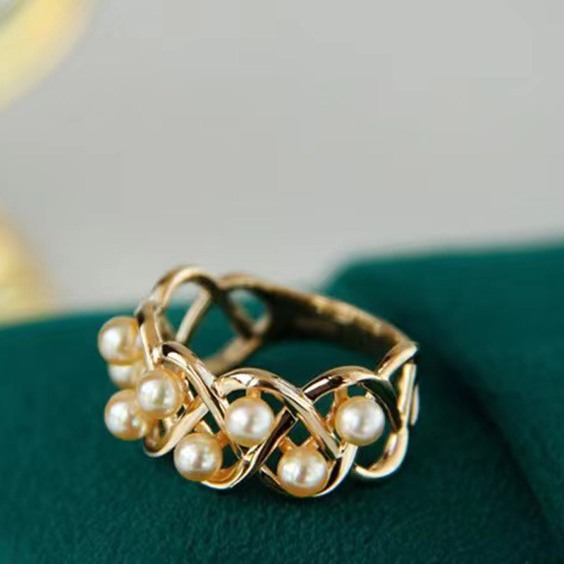 阿飞珍珠配件纯银戒指工厂直销