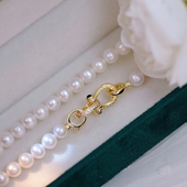 DIY珍珠配件 妈妈链手链串珠扣 金色银色 S925 纯银单排项链扣时尚