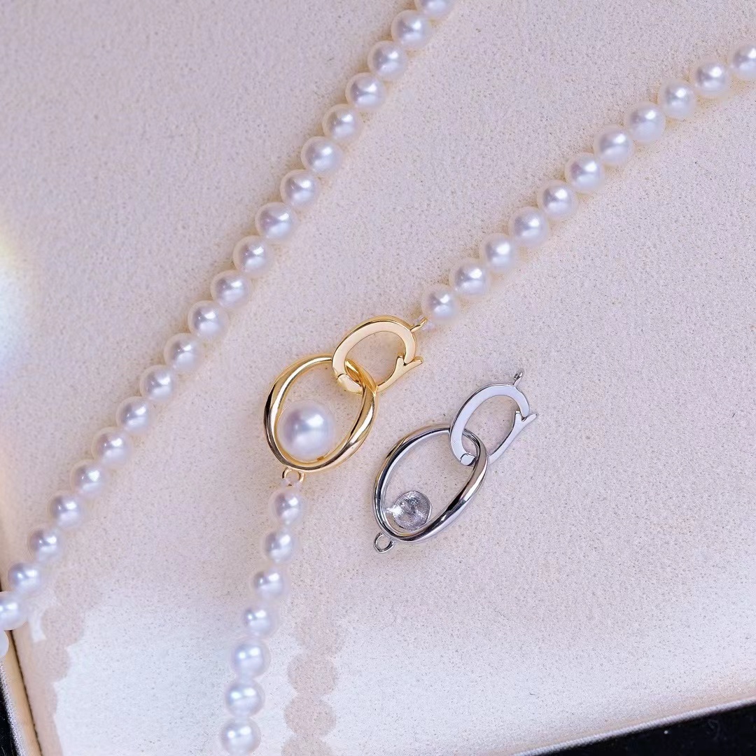 阿飞珍珠配件纯银扣工厂直销