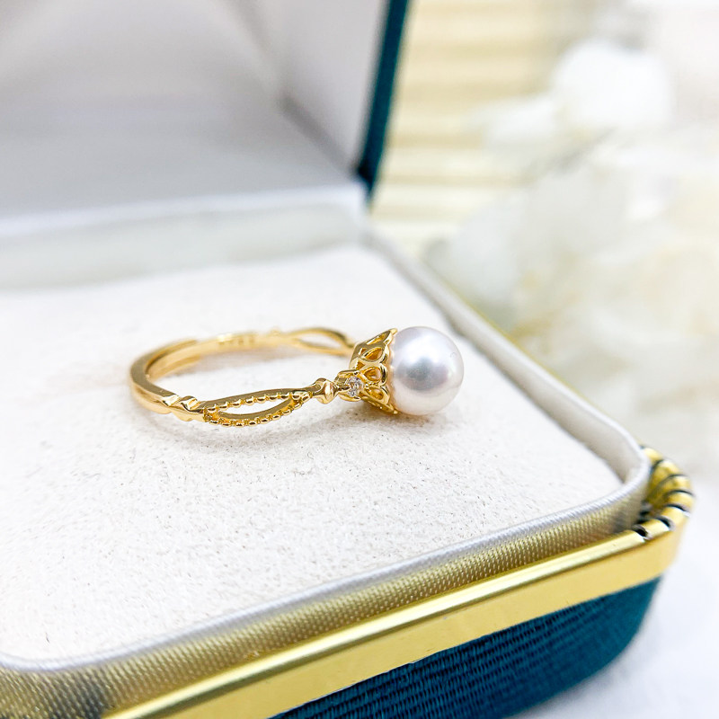 阿飞珍珠配件纯银戒指工厂直销