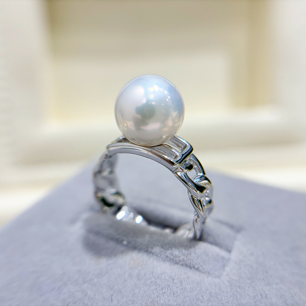 阿飞珍珠配件纯银戒指工厂直销