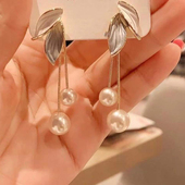 DIY珍珠小配件 9mm圆珠 配7 S925纯银耳钉空托 金色银色银饰耳环