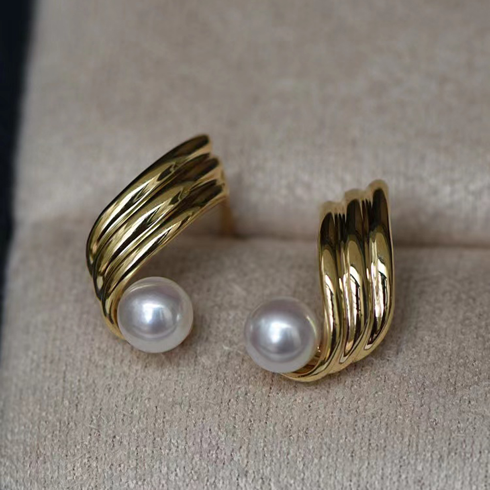 阿飞珍珠配件纯银耳钉工厂直销