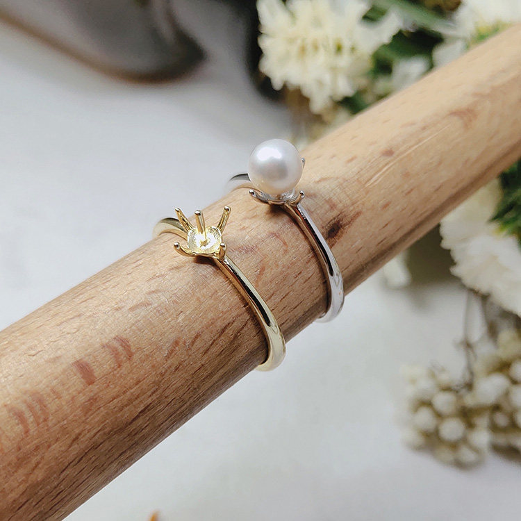 diy纯银可调节时尚款风珍珠