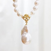 S925纯银吊坠空托 扣子款 银饰项链坠 DIY珍珠小配件 配9 15mm圆异