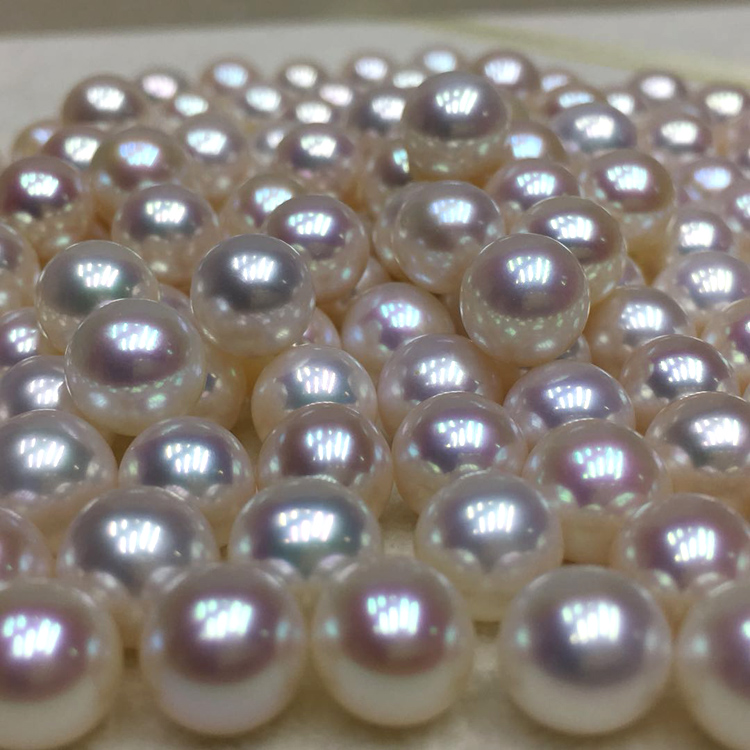 天然白粉色媲美7-9mm淡水珍珠