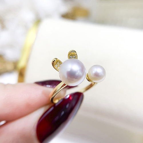 阿飞珍珠配件纯银戒指工厂直销