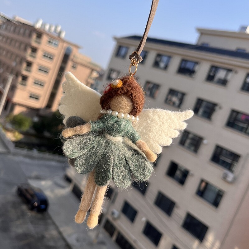 尼泊尔手工羊毛毡天使包挂件车挂