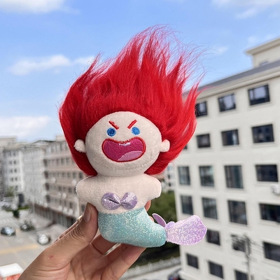 可爱美人鱼缺牙巴棉花娃娃玩偶