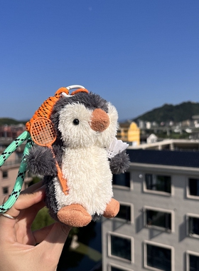 羽毛球毛绒企鹅包挂件钥匙扣