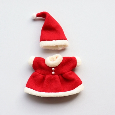 圣诞套装娃娃衣服可换装15cm裙子
