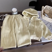 春季 2026新款 女童休闲套装 儿童洋气开衫 两件套 韩版 外套阔腿裤 童装