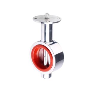 蝶阀 DN50高平台对夹蝶阀304卫生级气动电动带支架广式 D71X 16P