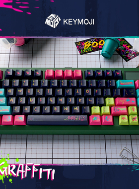 【ZD】KEYMOJI手绘涂鸦主题键帽ROG夜魔磁轴小蜜蜂68机械键盘原厂