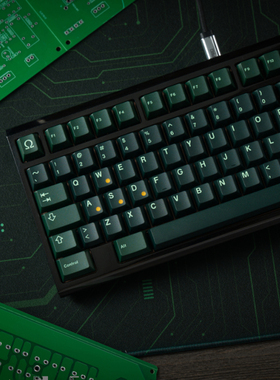 【ZD】Key Kobo OHM：Green纯绿色金属色客制化机械键盘二色键帽