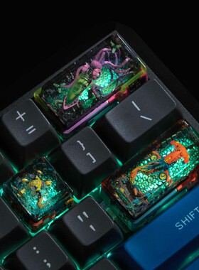 【ZD】客制化机械键盘Dwarf Factory THE MECHA套装 树脂个性键帽