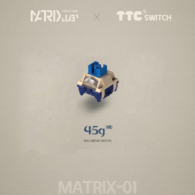 客制化机械键盘 TTC Matrix 01 线性 段落 45g53g 定制轴