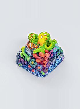 【ZD】Jellykey CoralOasis artisan珊瑚绿洲客制化个性树脂键帽