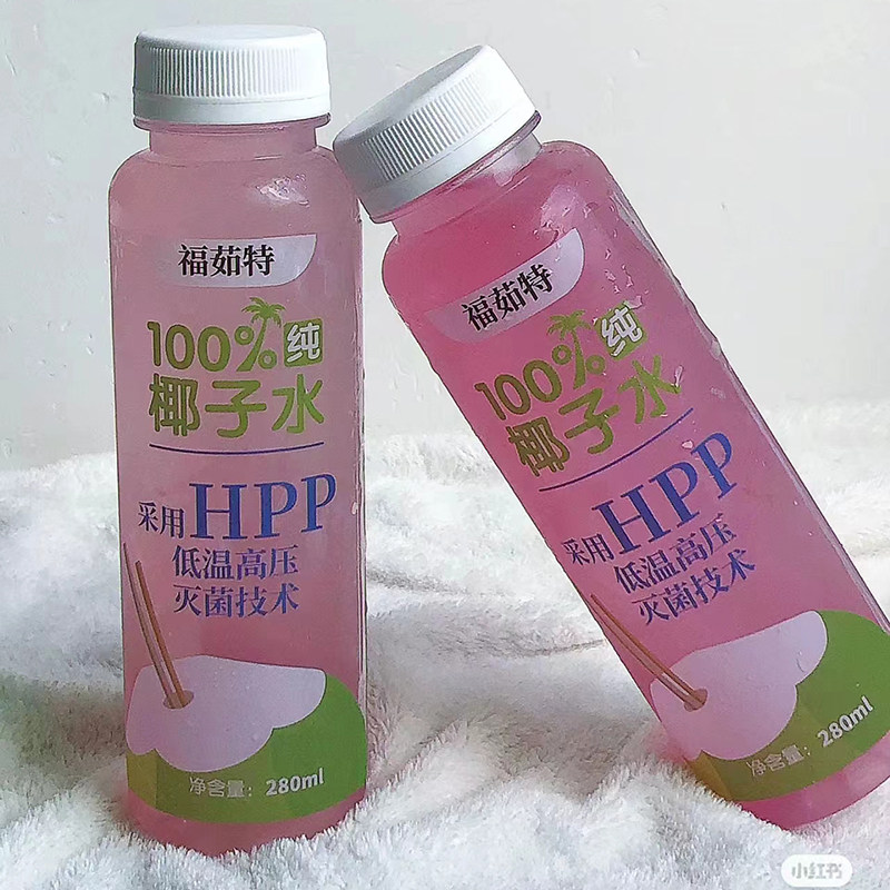 福茹特粉色椰子水100%纯新鲜取泰国椰青水无任何添加饮料汁0脂肪