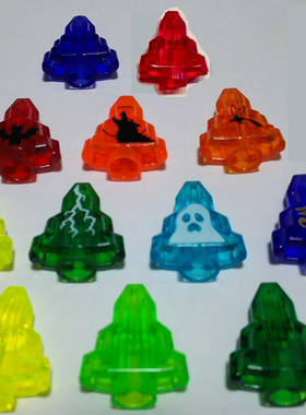 LEGO 乐高零件10178水晶石月亮石积木多色多图案塑料接装积木玩具