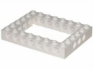 LEGO 乐高零件配件 40345/32532 科技带孔砖 白色 6x8全新 泰姬陵