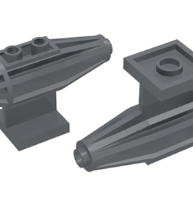 LEGO乐高 30358载具引擎扇叶零件浅蓝灰塑料拼装积木玩具儿童益智