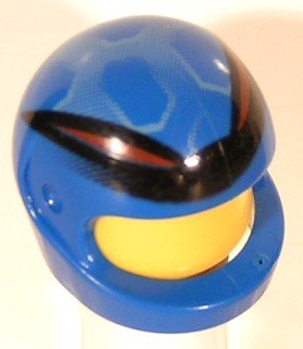 LEGO 2446乐高赛车手头盔 带角状黑红图案蓝色03年老款全新正品现