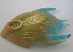 乐高LEGO 24162pb01生化系列面具珠光金透明浅蓝混色塑料拼插积木