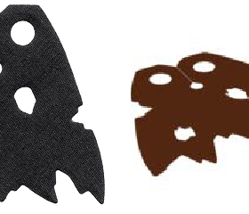 LEGO乐高 86038零件红褐色黑色人仔带碎孔披风布面拼装积木玩正品