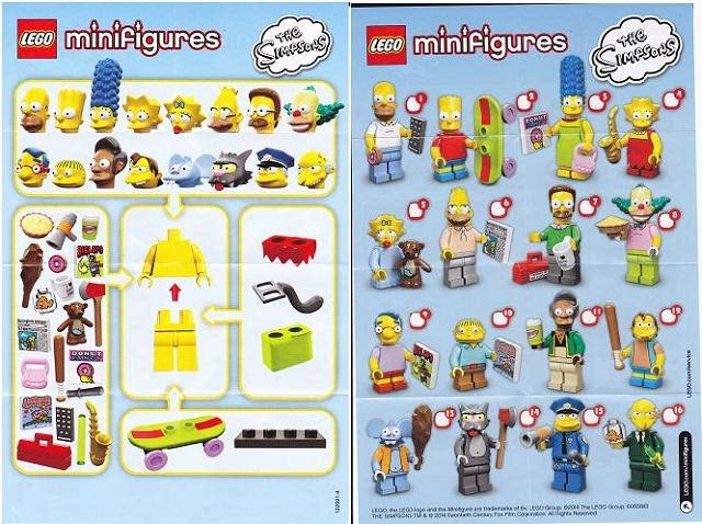 lego 71005 抽抽乐辛普森1纸制说明仅有拼装图纸无人仔儿童益智新