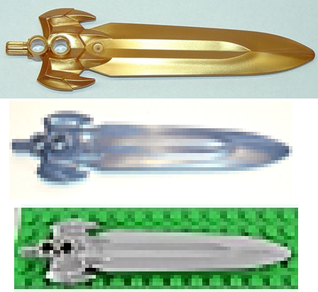 LEGO 50623乐高大人偶系列零件武器大剑多色二手拼装积木塑料玩具