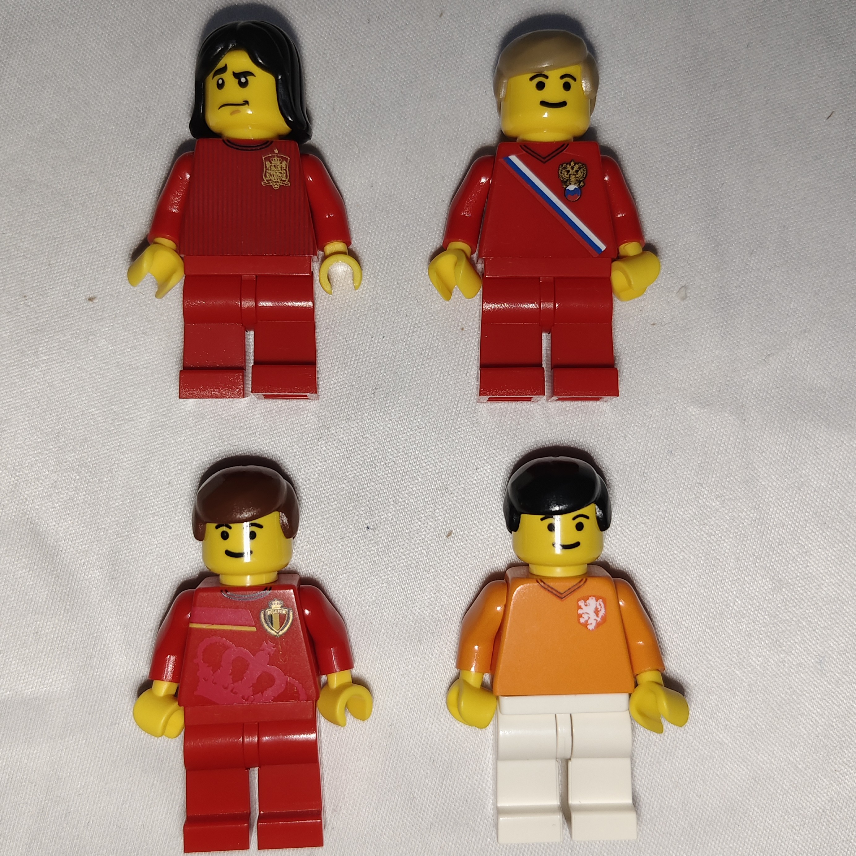 LEGO乐高人仔 MOC足球队员正品零件上绘制塑料拼装积木玩具现货新