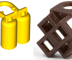 LEGO乐高 88290零件人仔背部配件双剑鞘背包氧气瓶塑料拼装积木新