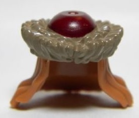 LEGO乐高 15493pb01零件人仔帽子带头发红色塑料拼装积木玩具益智