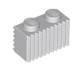 LEGO 乐高28776修正砖 1x2条纹砖浅蓝灰塑料拼装积木玩具益智男孩