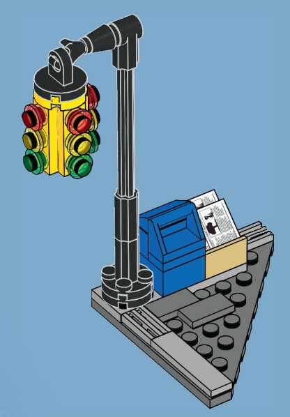 LEGO乐高城市红绿灯小景正品全新零件组成塑料拼装积木玩具儿童现