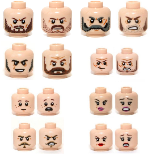 乐高LEGO零件人仔表情拼装积木