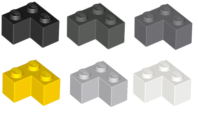 LEGO乐高零件2x2转角塑料积木